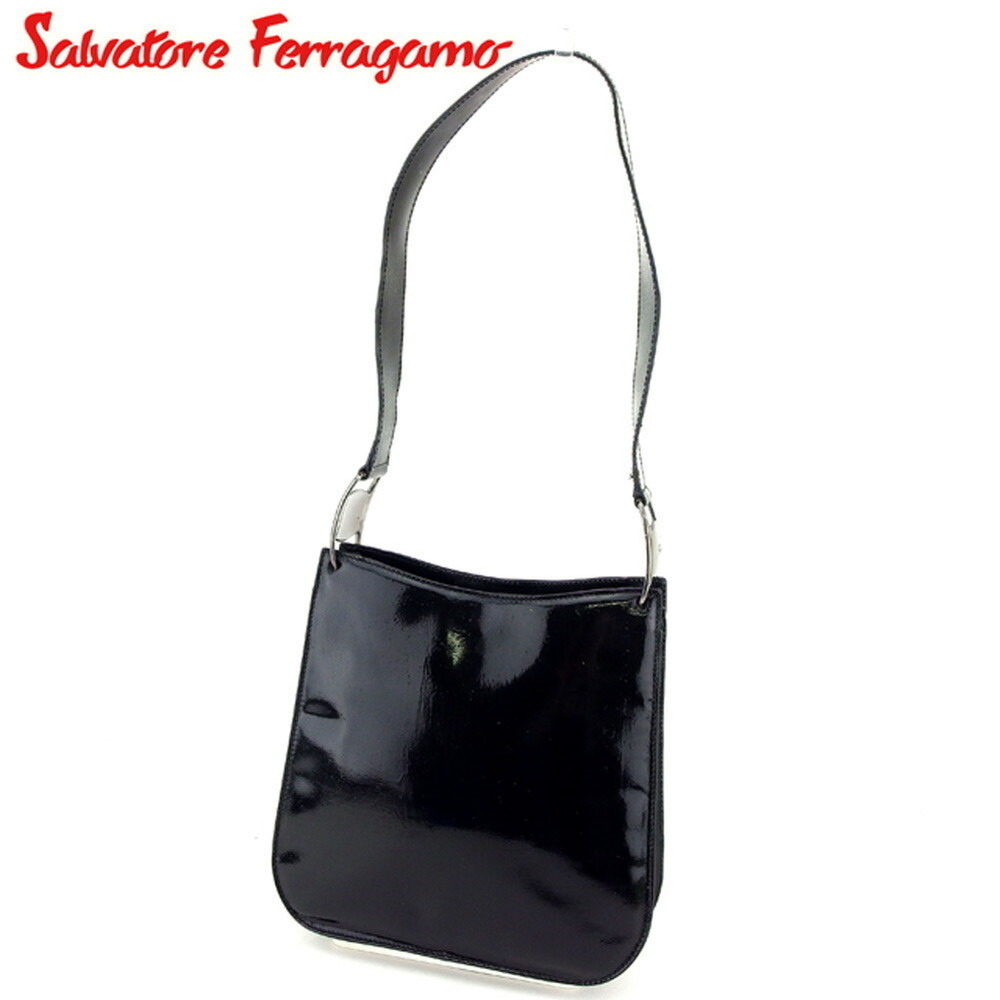 Salvatore Ferragamo leather Bag Vara Shoulder patent black - Picture 2 of 6